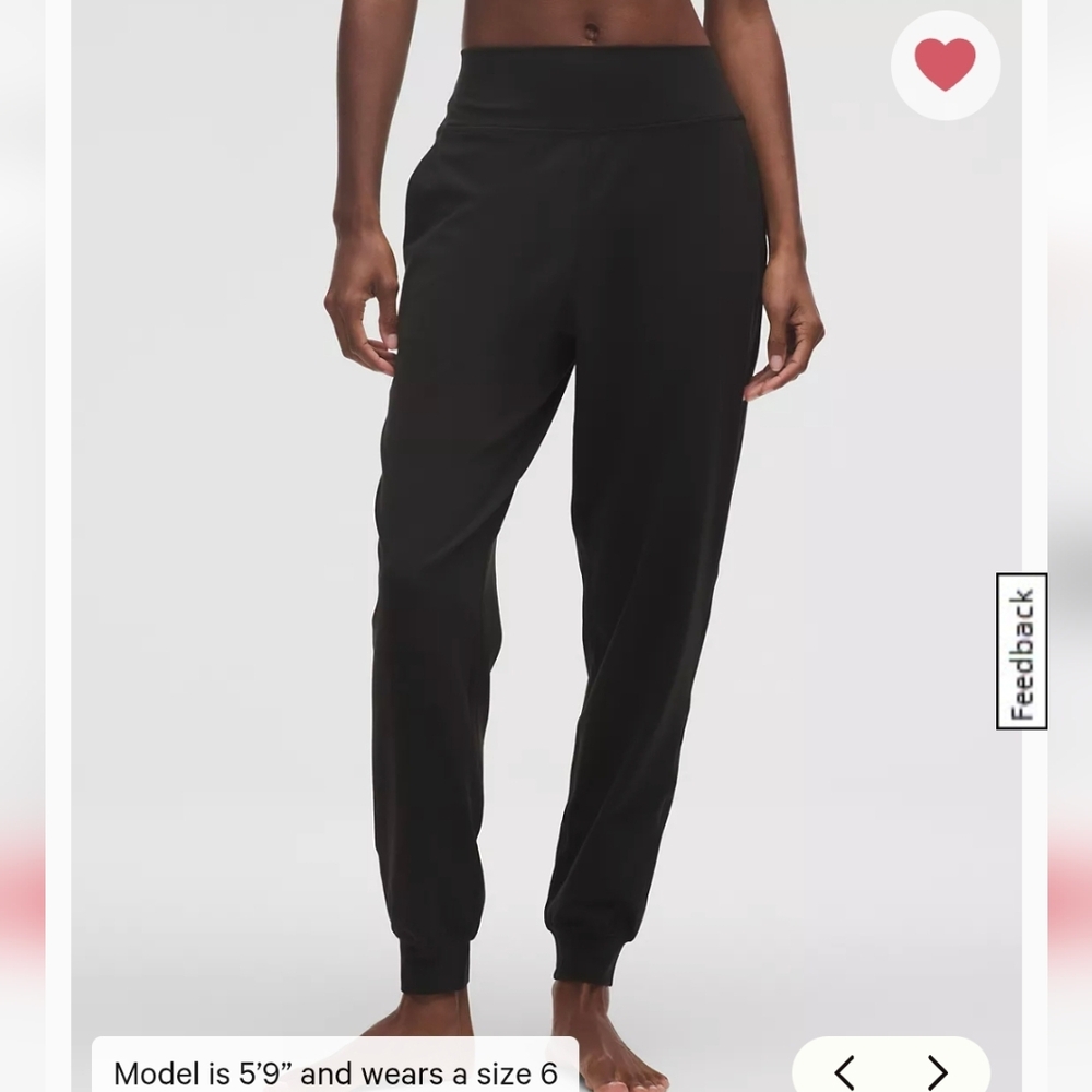 lululemon athletica Black Track Joggers